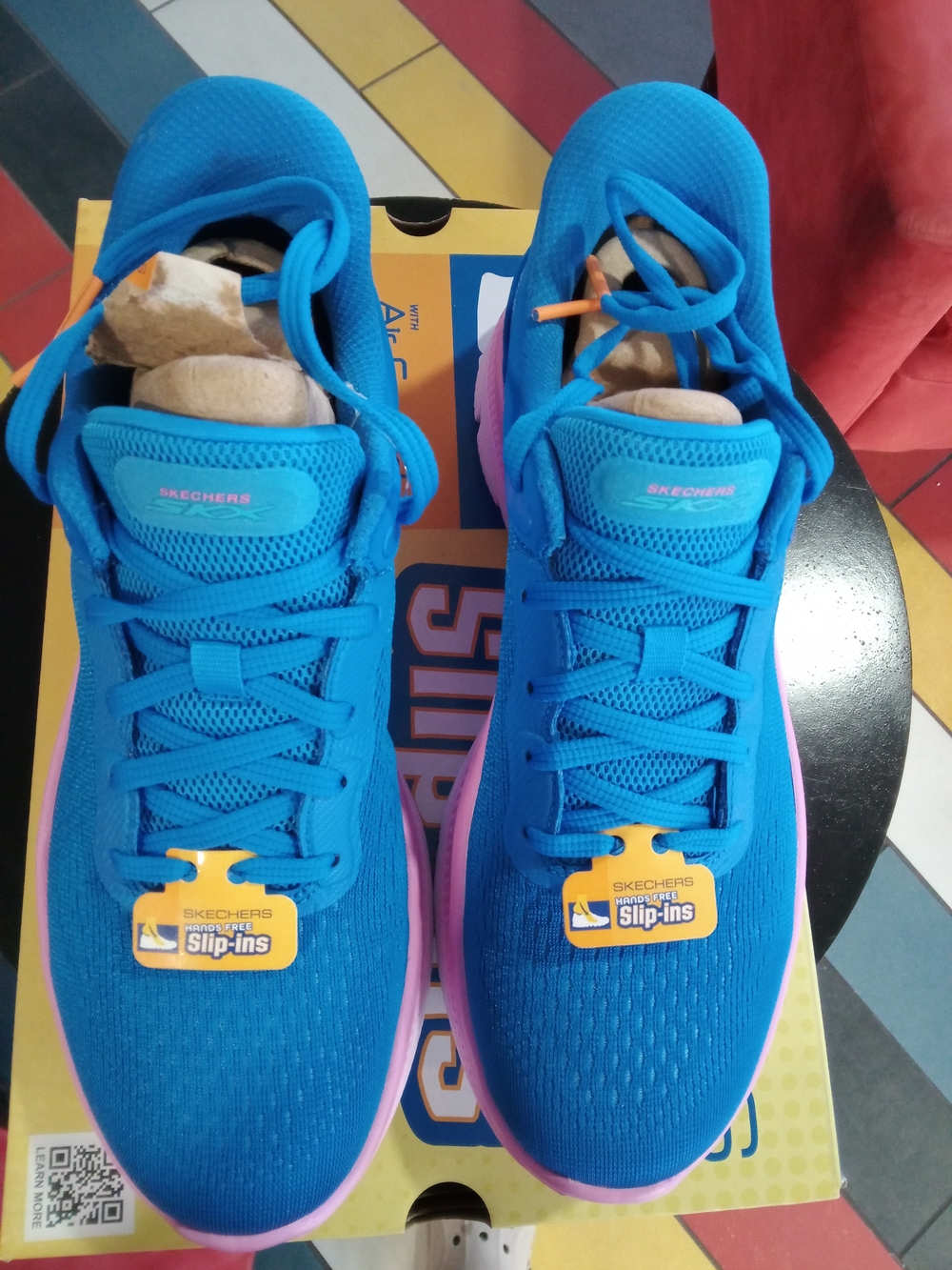 Skechers Woman's Blue Slip-Ins Athletic Sneakers